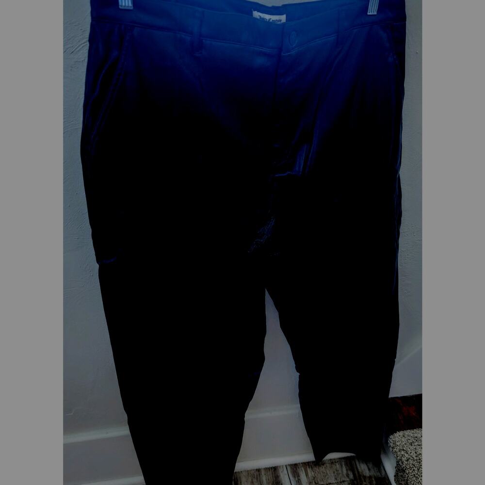 Juicy Couture Black Faux Leather Pants Plus Size 18W High Rise Slim Leg NWT